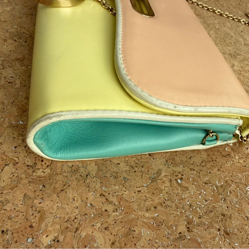 Louboutin Riviera Calf Leather Clutch to Shoulder Bag, Version Poudre - Picture 7 of 16